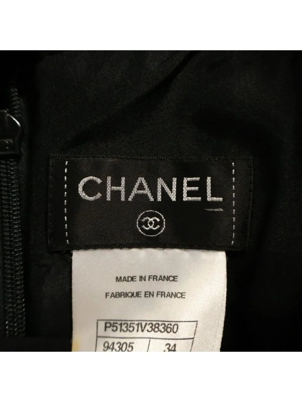 Chanel Flare Skirt Pleated Silk Black